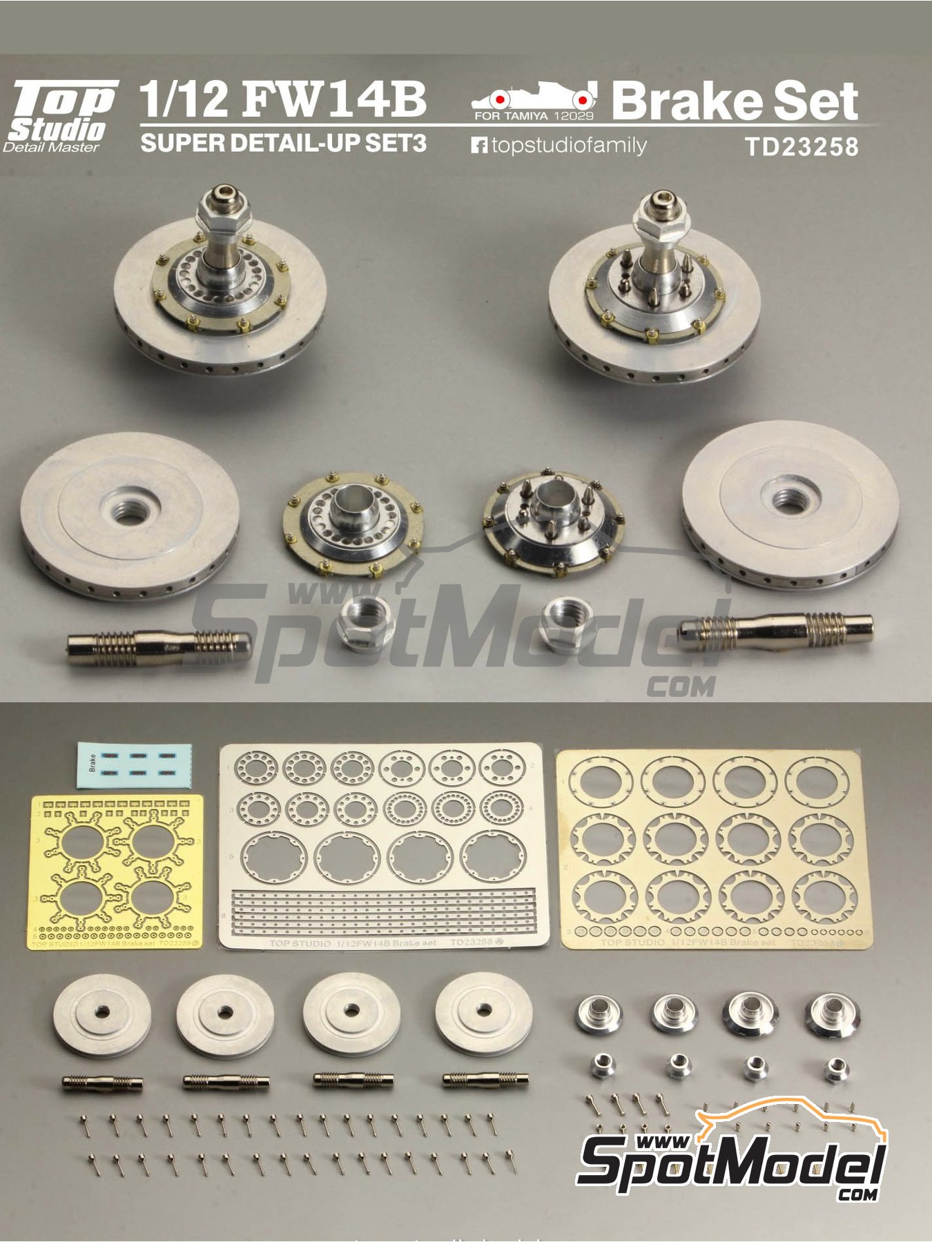 Williams Renault FW14B. Brakes in 1/12 scale manufactured by Top Studio  (ref. TD23258)